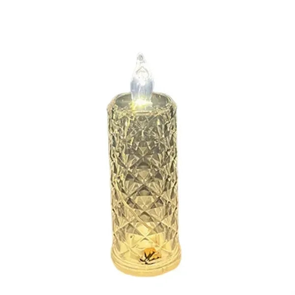LED Rose Pattern Candle Light - Halo Projection Design