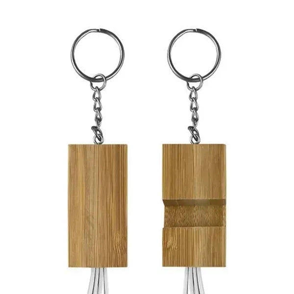 3-in-1 Charging Cable Keychain - Eco-Friendly