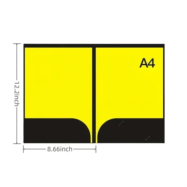 Multicolor A4 Paper Folder - Two-Page Organizer