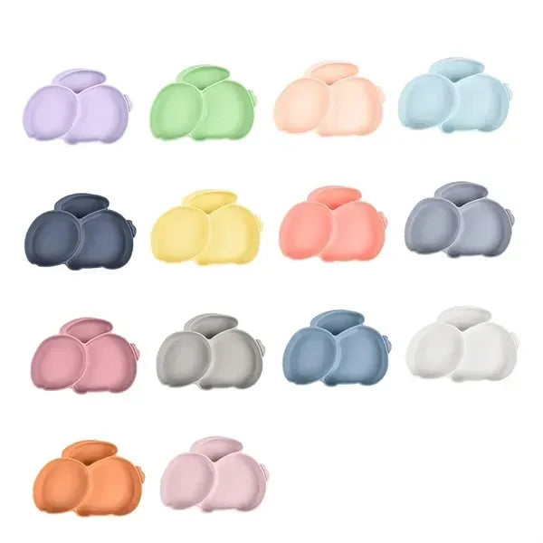 Silicone Baby Plate - Divided with Suction Cup