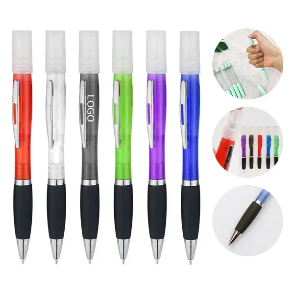 Rotatable Ballpoint Pen with Spray Bottle - 2-in-1 Design