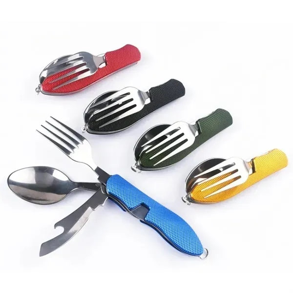 Portable Folding Cutlery Set - 4-in-1 Multi-Functional