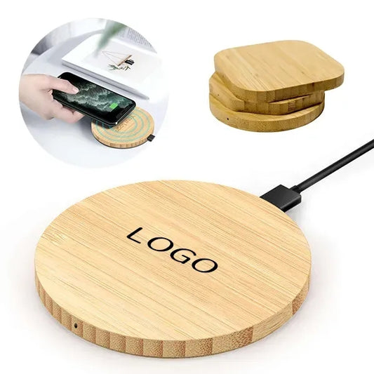 Bamboo Wireless Charger Stand - Eco-Friendly Charging Dock