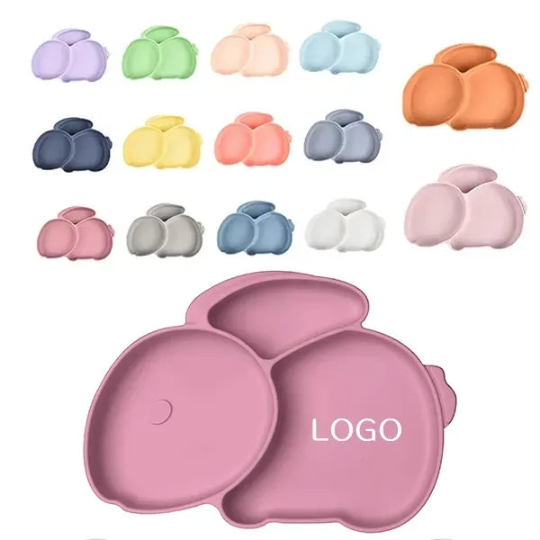 Silicone Baby Plate - Divided with Suction Cup