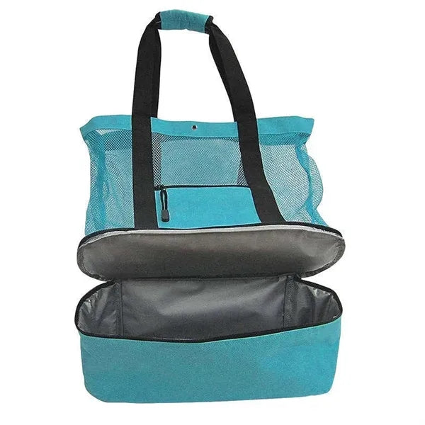 2-in-1 Insulated Beach Bag with Cooling Section