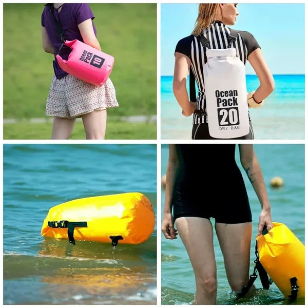 20L Waterproof Beach Dry Bag With Phone Case - Durable