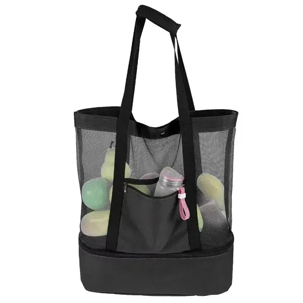 2-in-1 Insulated Beach Bag with Cooling Section