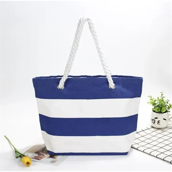 Striped Beach Tote - Perfect for Sunny Days