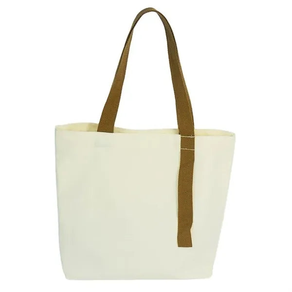 Stylish Canvas Tote Bags with Colorful Streamer Accents