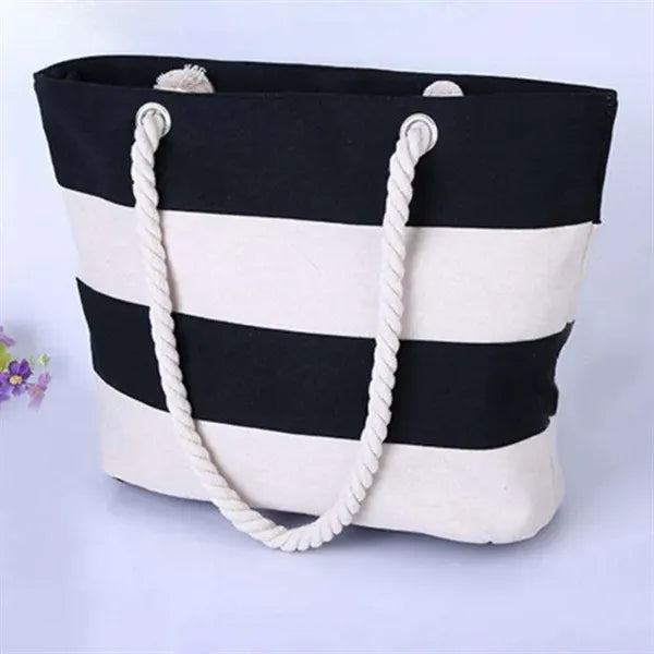 Striped Beach Tote - Perfect for Sunny Days