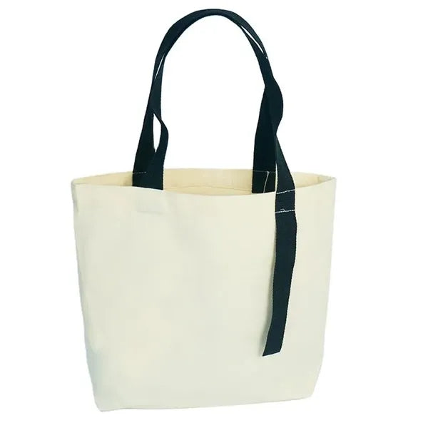 Stylish Canvas Tote Bags with Colorful Streamer Accents