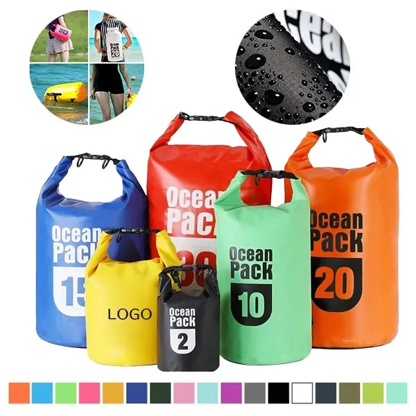 20L Waterproof Beach Dry Bag With Phone Case - Durable