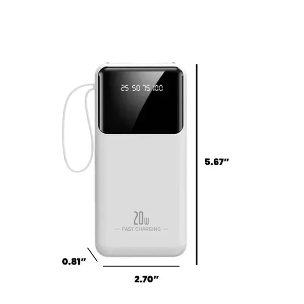 5000mAh Portable Charger - Compact External Battery