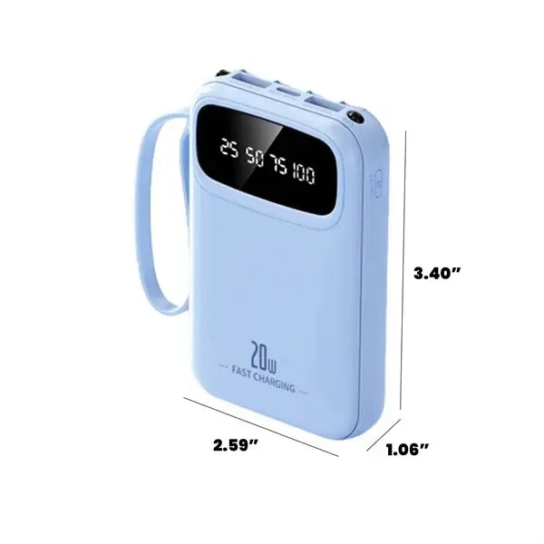 Compact 20000mAh Power Bank - Portable External Battery