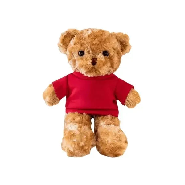 Colorful Teddy Bear Plush Toy - Cute Design with Logo Print