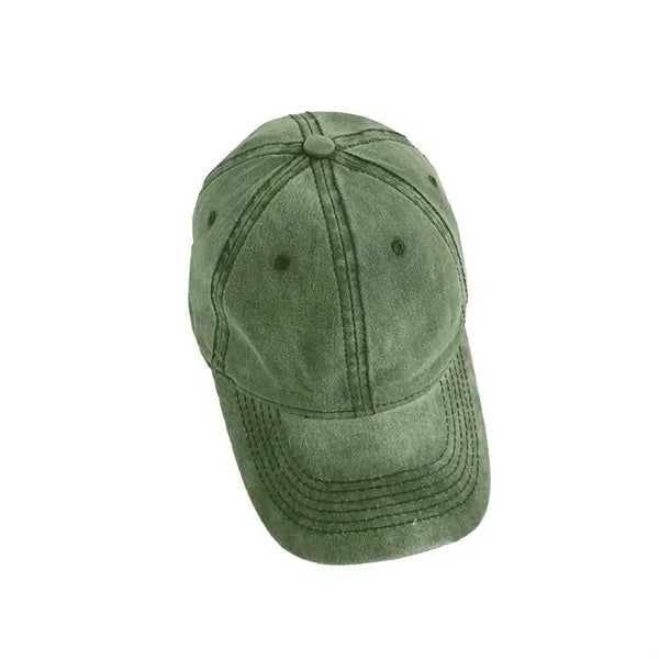 Washed Cotton Retro Baseball Cap - Unisex Hat