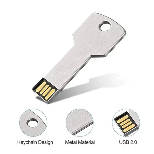 32GB Metal Keychain USB Flash Drive - Creative Design