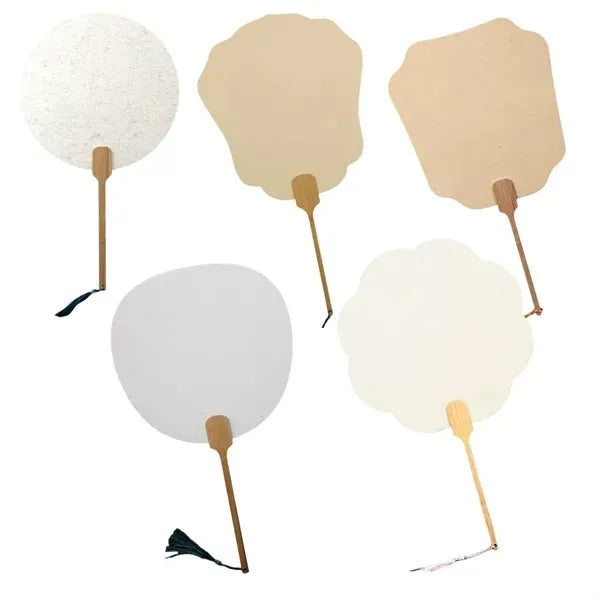 Double-Sided Chinese-Style Round Fan - DIY Craft Blank
