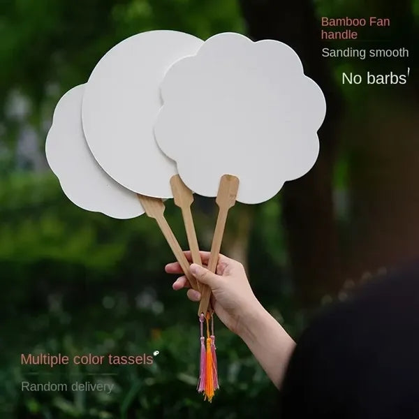 Double-Sided Chinese-Style Round Fan - DIY Craft Blank