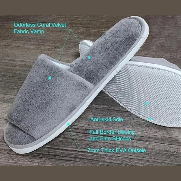 Cozy Velvet Slippers - Thick Non-Slip Design