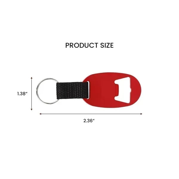 Aluminum Oval Keychain Bottle Opener
