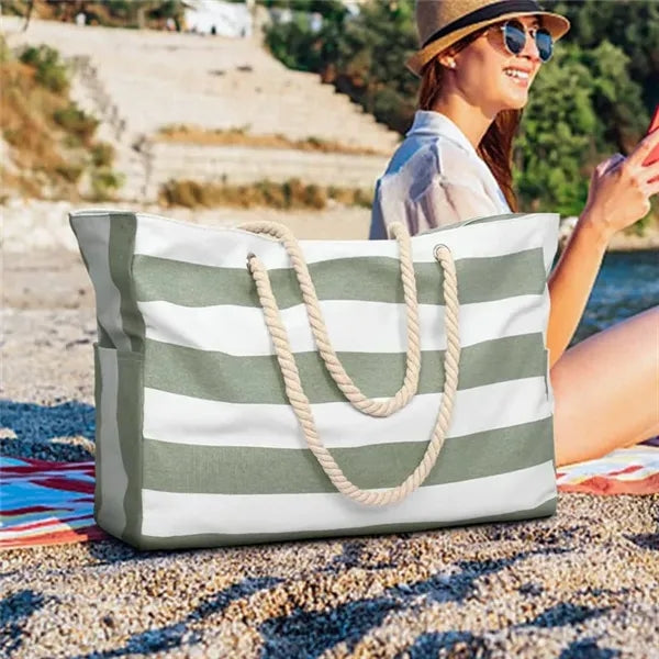 Striped Outdoor Storage Bag - Stylish Design