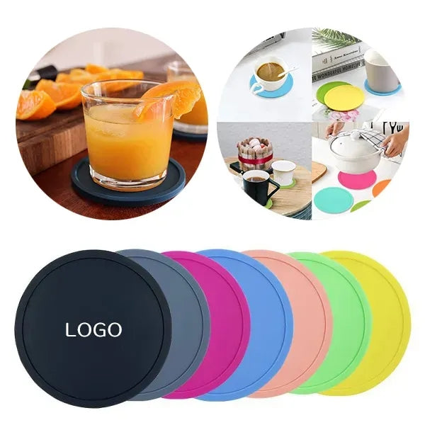 Round Silicone Coaster Set - 4-inch Diameter