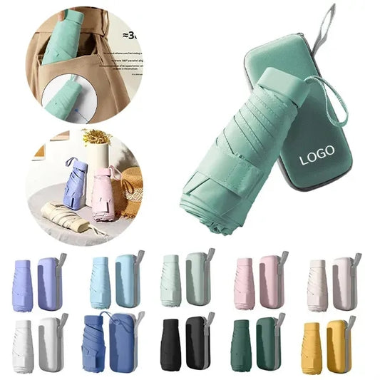 Mini Folding Sun Umbrella - Portable Compact Shade Solution