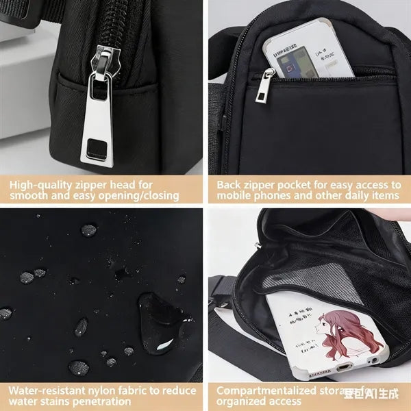 Compact Waist Pack with Customizable Strap