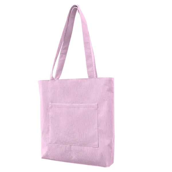 Corduroy Tote Bag with Zipper