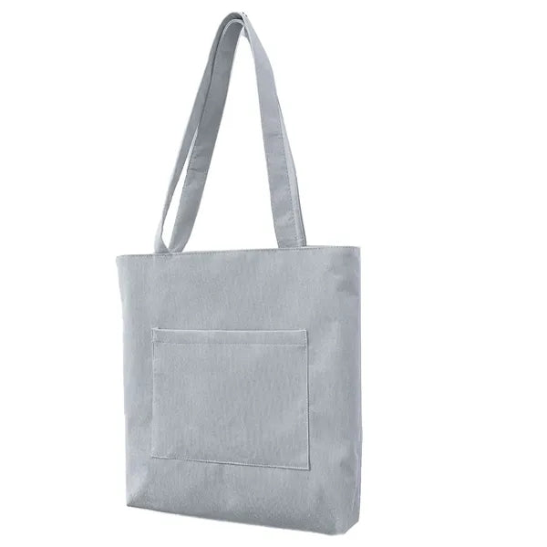 Corduroy Tote Bag with Zipper