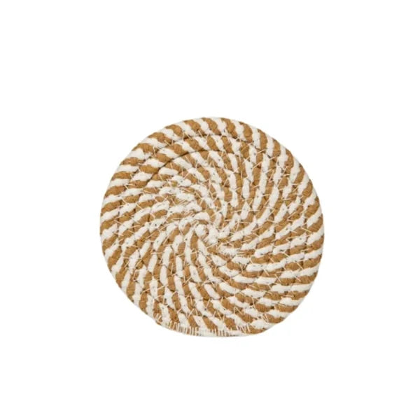 Bohemian Cotton Coaster Set with Holder
