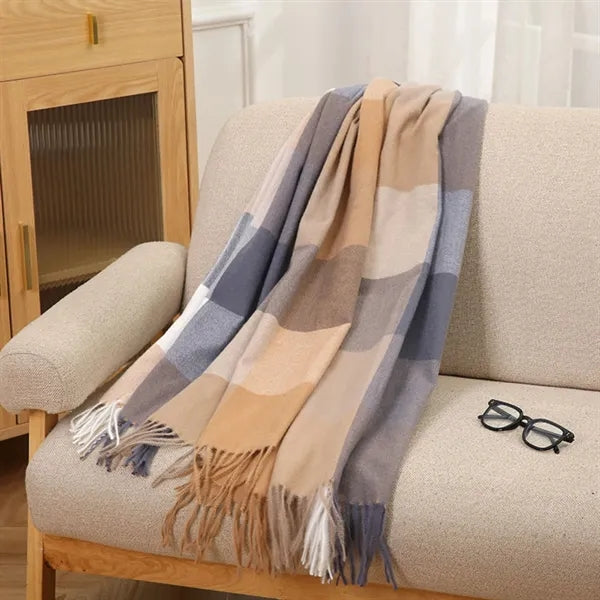 Women's Plaid Scarf Soft Acrylic Blend Fashionable Wrap