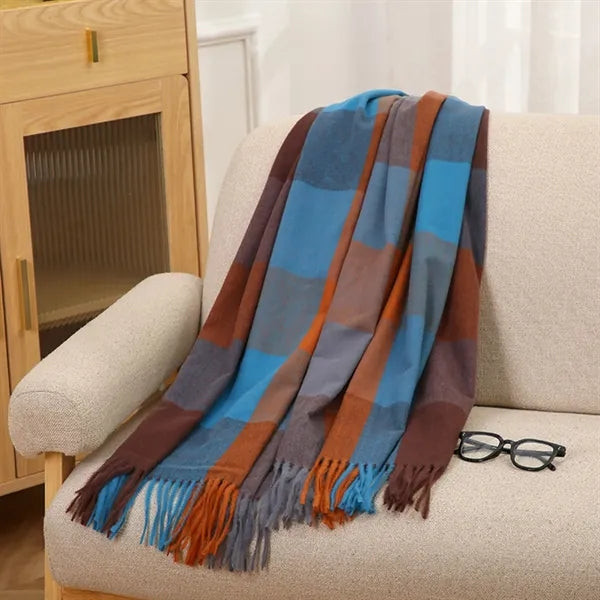 Women's Plaid Scarf Soft Acrylic Blend Fashionable Wrap