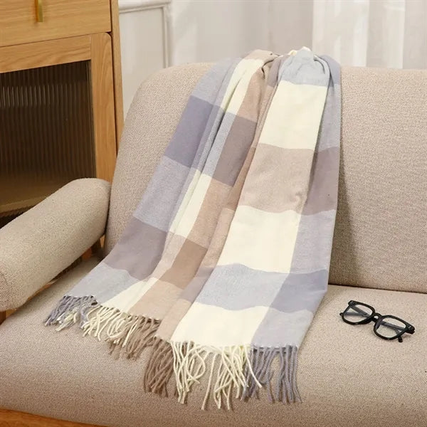 Women's Plaid Scarf Soft Acrylic Blend Fashionable Wrap