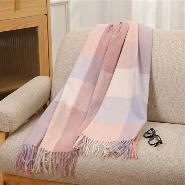 Women's Plaid Scarf Soft Acrylic Blend Fashionable Wrap