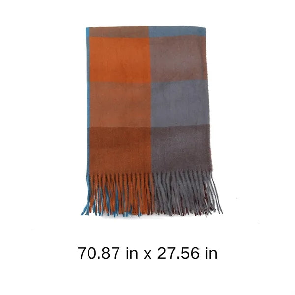 Women's Plaid Scarf Soft Acrylic Blend Fashionable Wrap