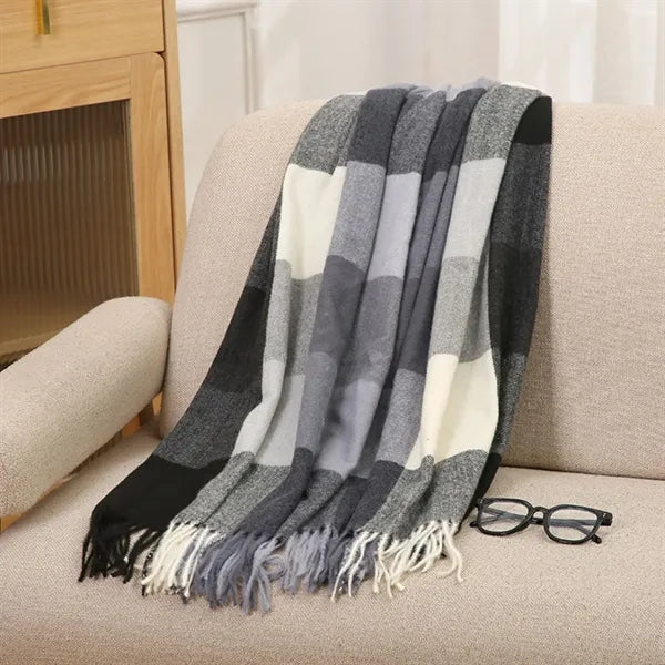 Women's Plaid Scarf Soft Acrylic Blend Fashionable Wrap