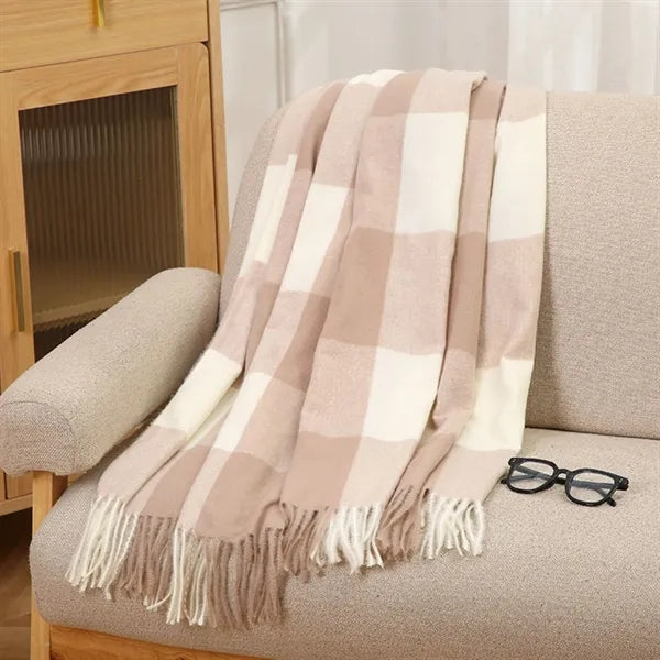 Women's Plaid Scarf Soft Acrylic Blend Fashionable Wrap