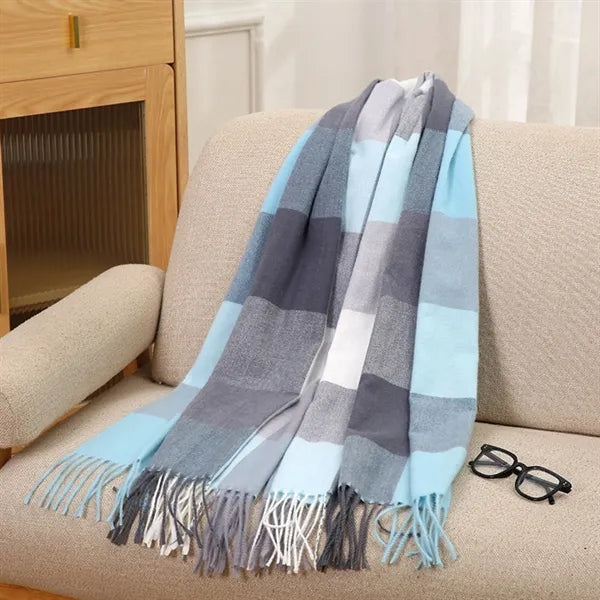 Women's Plaid Scarf Soft Acrylic Blend Fashionable Wrap