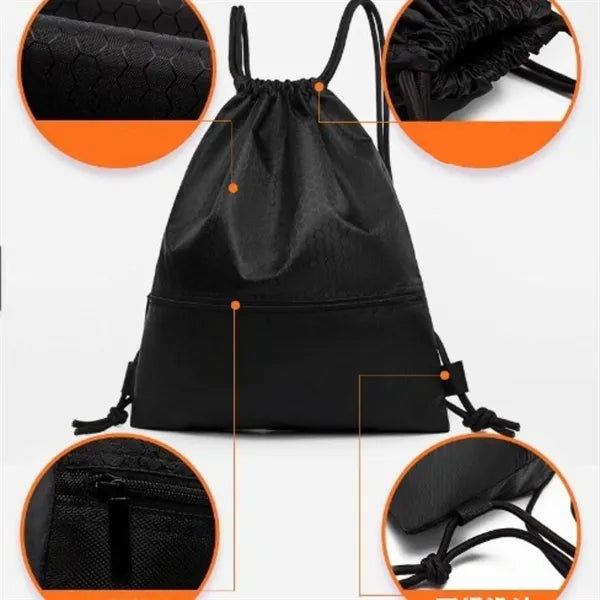 Polyester Drawstring Backpack Sports Travel Bag