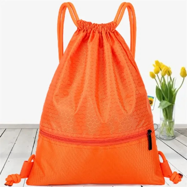 Polyester Drawstring Backpack Sports Travel Bag