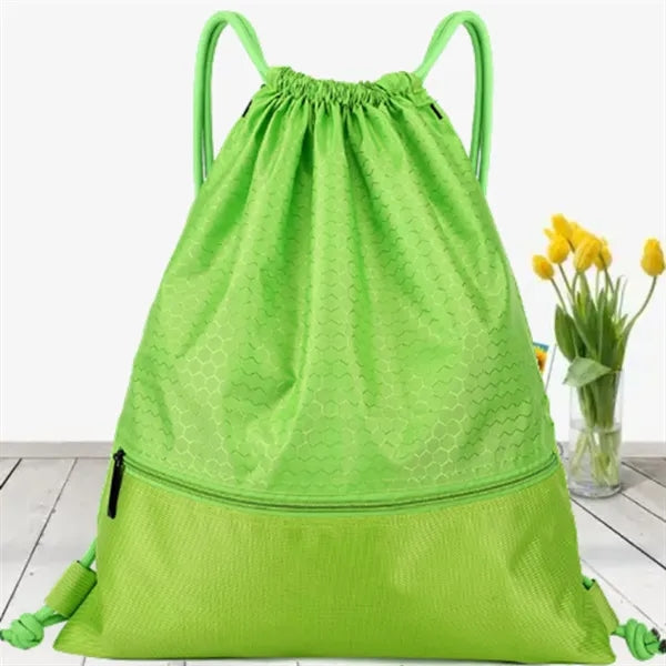 Polyester Drawstring Backpack Sports Travel Bag