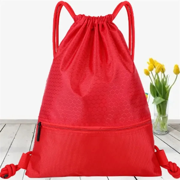 Polyester Drawstring Backpack Sports Travel Bag