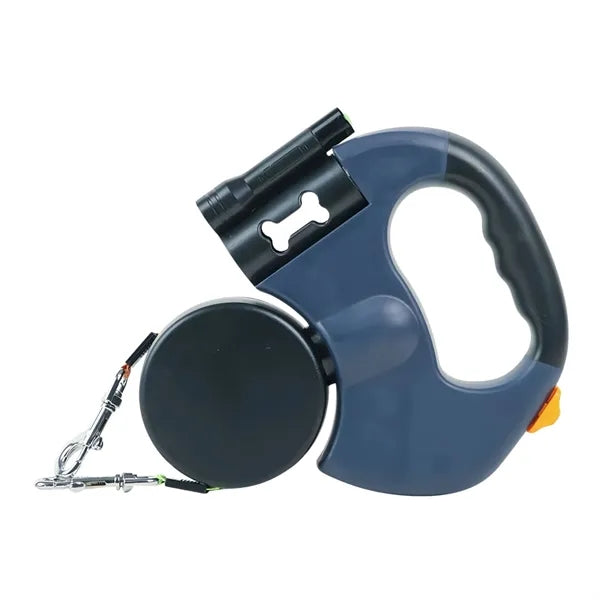 Double-Head Retractable Dog Leash with LED Lights