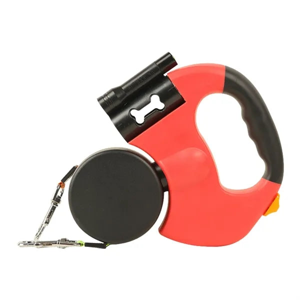 Double-Head Retractable Dog Leash with LED Lights
