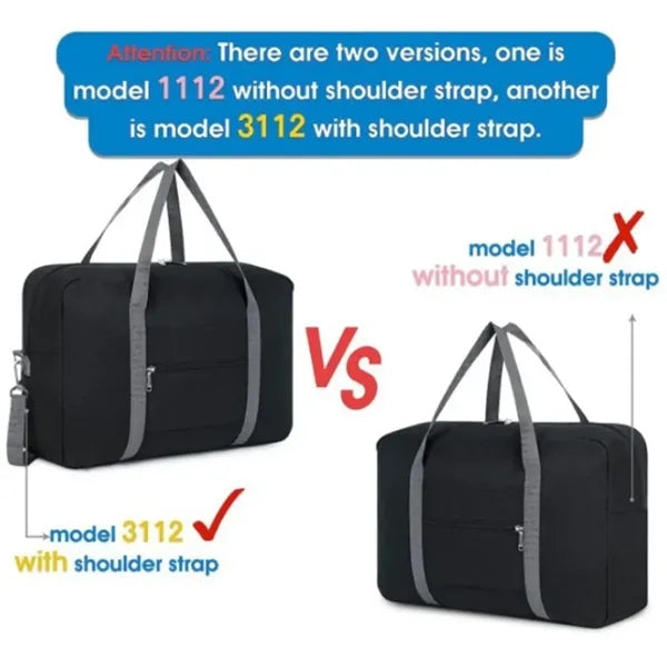 Foldable Travel Duffel Bag with Water - Resistant Fabric