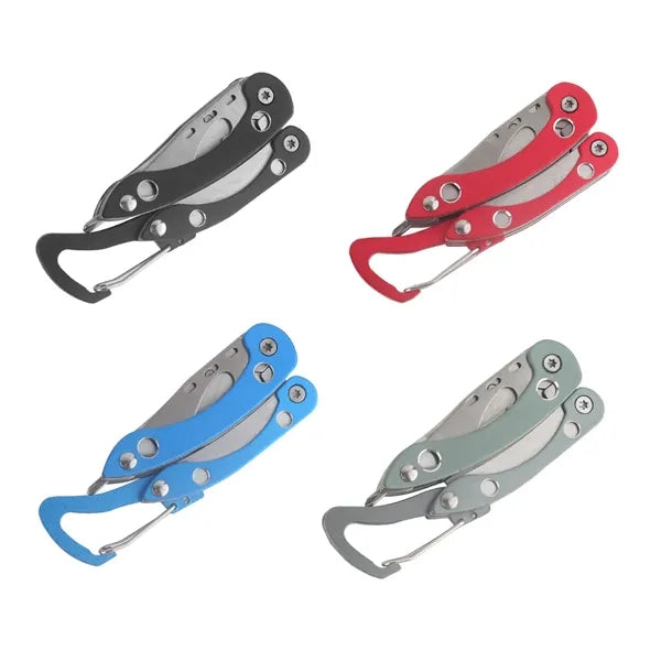 Compact Multi-Tool Pliers with Carabiner