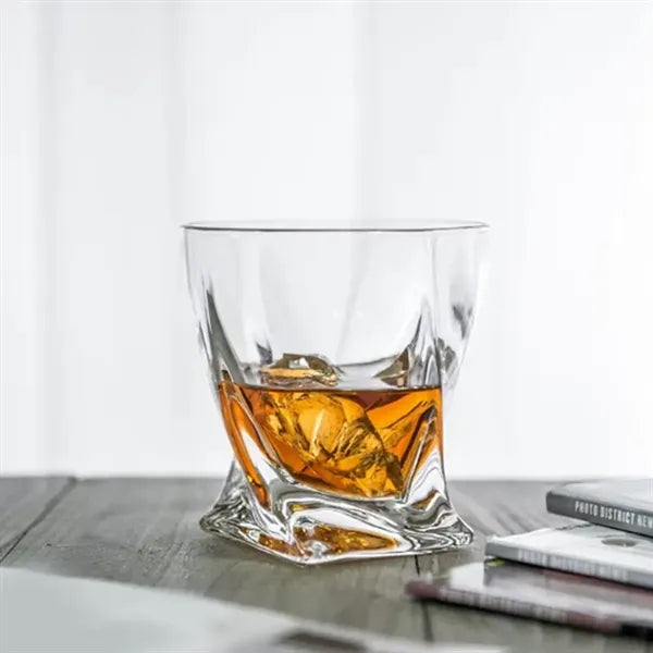 9Oz.Unique Twist Design Whiskey Glass