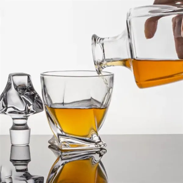 9Oz.Unique Twist Design Whiskey Glass